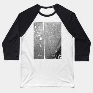 Abstract Black and White Grey Paint Metal Weathered Texture Baseball T-Shirt